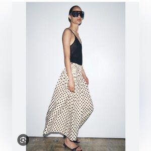 Zara Polka Dot Midi Skirt NWT